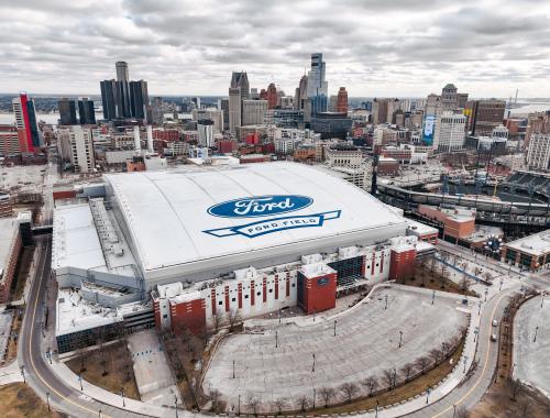 Image of Ford Field from the above