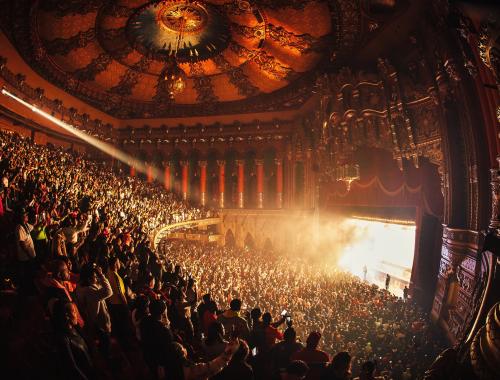 The Fox Theatre in Detroit during a live performance 