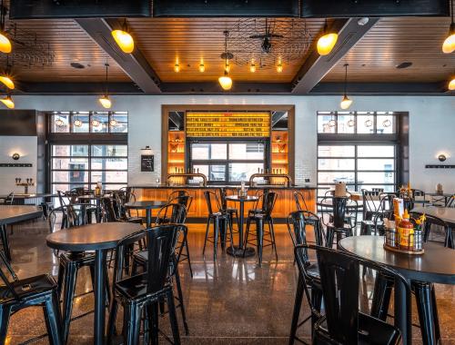 Interior seating at The Brakeman, Detroit
