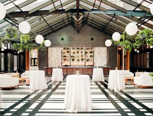 Interior of The Birdy Room in the Shinola Hotel