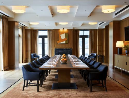 Shinola Hotels Foundry Meeting room interior boardroom setup