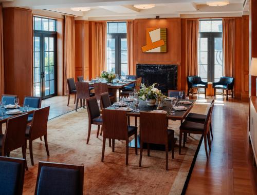 Interior dining arrangement at The Foundry Room, Detroit 