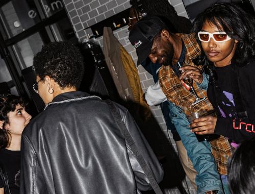 Group of people partying at The Brakeman, Detroit