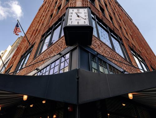 Exterior street level view of Shinola Hotel
