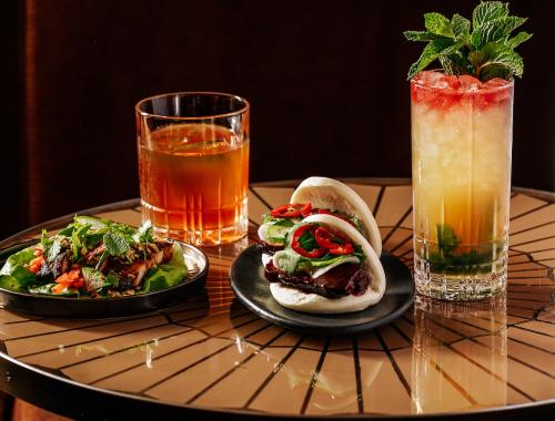 Cocktails and handheld options from the Evening Bar