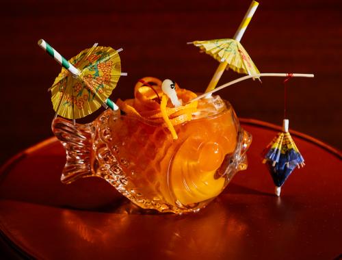 A fishbowl cocktail from Model T-iki at Evening Bar