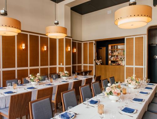 Private Dining Room Set for 22 Guests