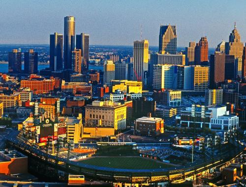 Comerica Park, home of the Detroit Tigers