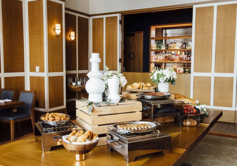 San Morello Restaurant dinner arrangement in Shinola Hotel, Detroit Michigan 
