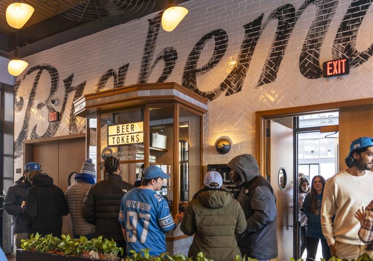 Lions fans at The Brakeman