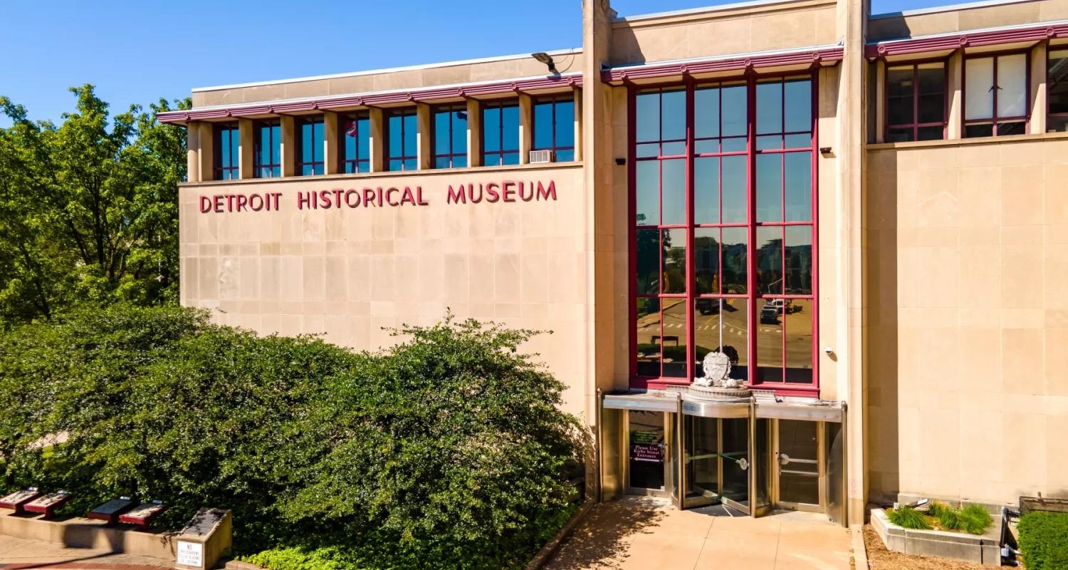 Exterior of Detroit historical museum 