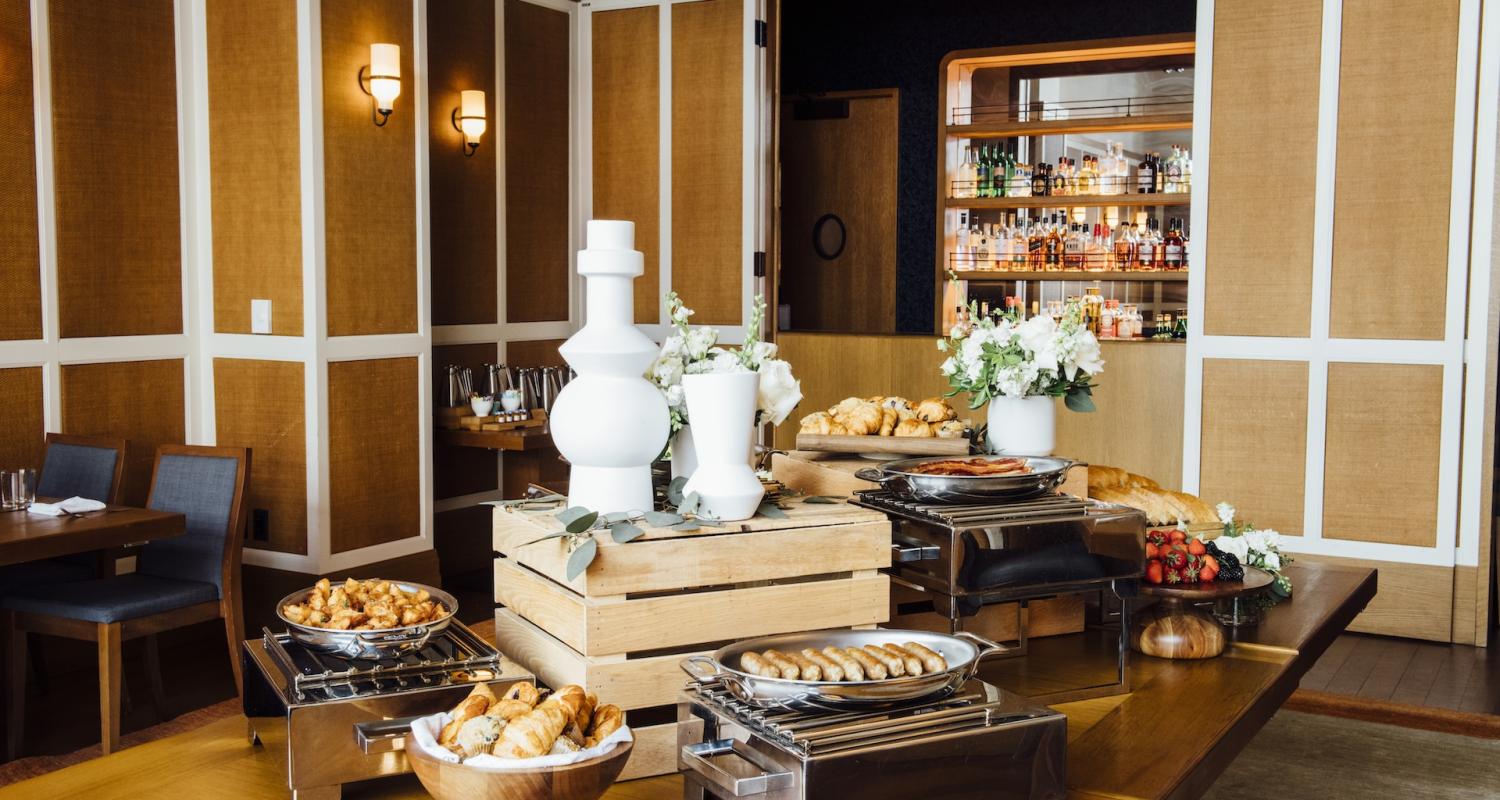 San Morello Restaurant dinner arrangement in Shinola Hotel, Detroit Michigan 