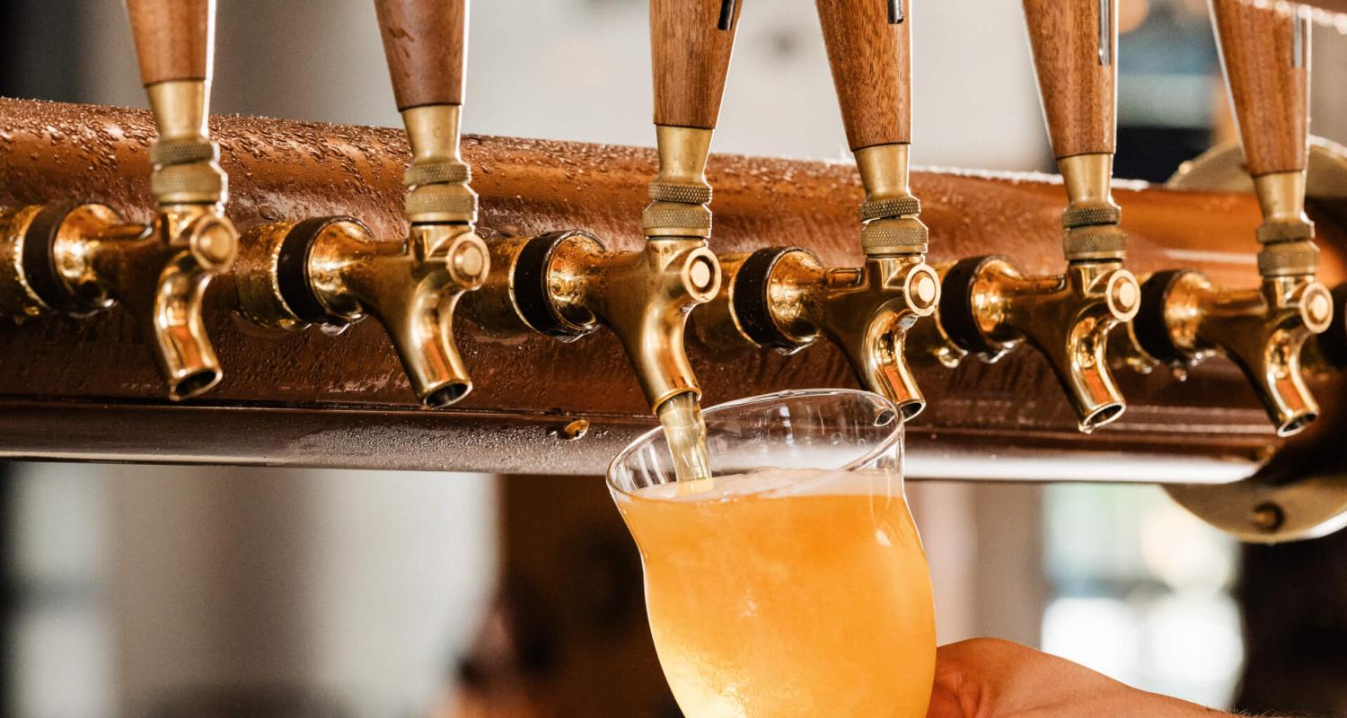 The Brakeman Bartender pouring a drink 