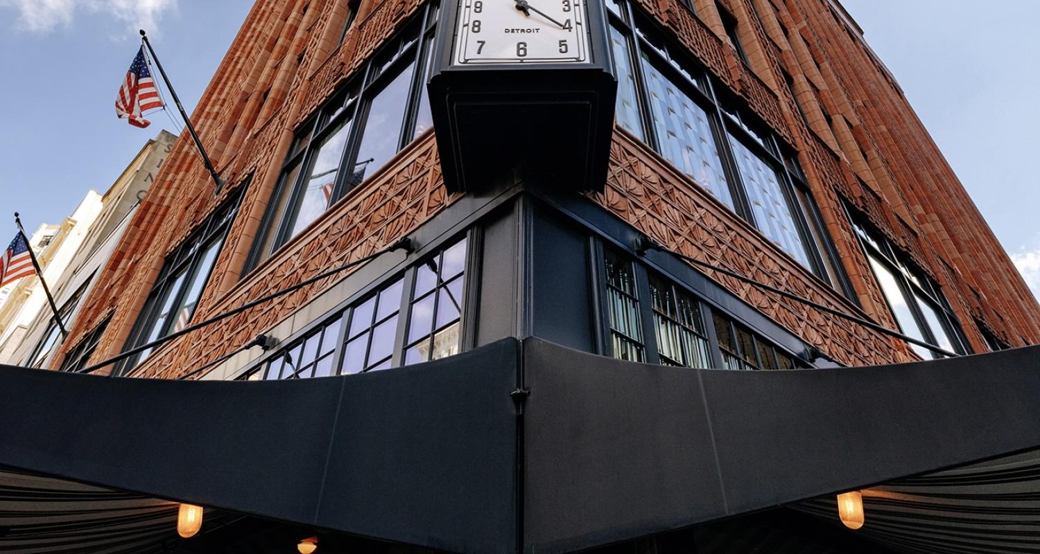 Exterior street level view of Shinola Hotel