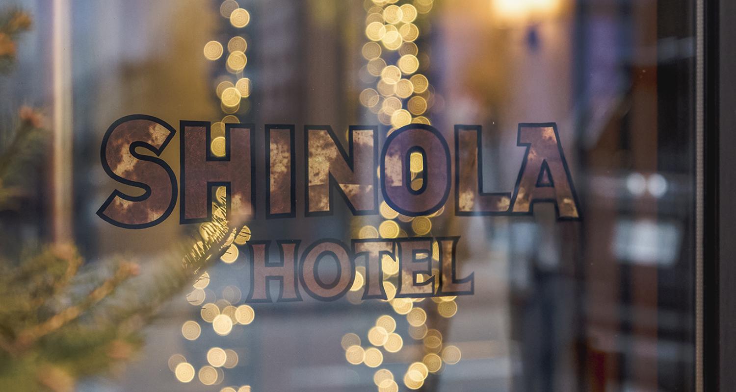 Shinola Hotel during the holidays.