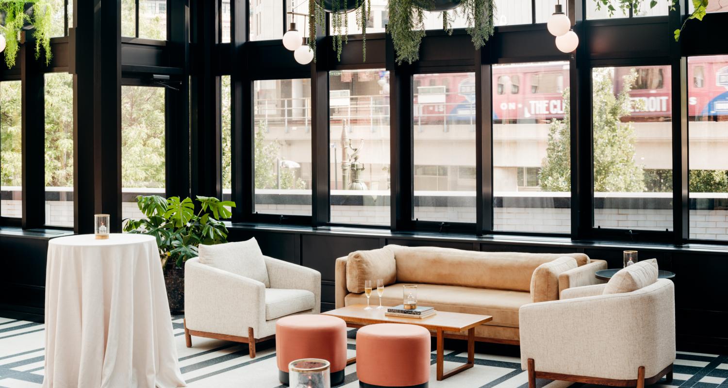 Shinola Hotel's elegant Birdy Room