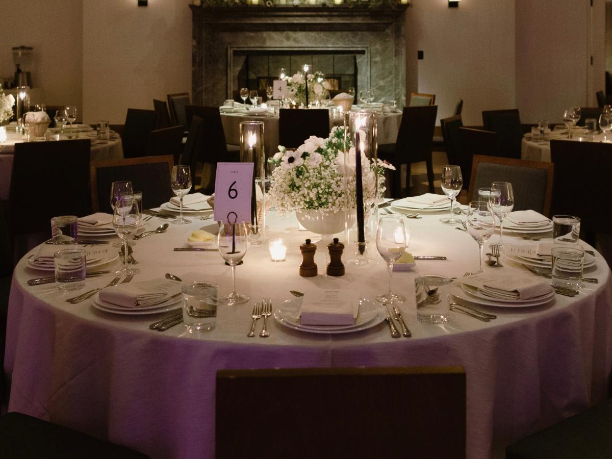 Wedding table setting