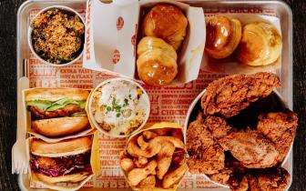 Tray of Chicken and fries from Penny Reds