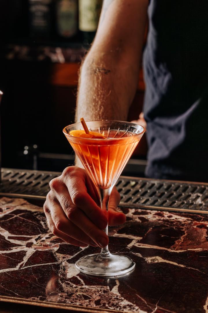 Evening Bar cocktail being served