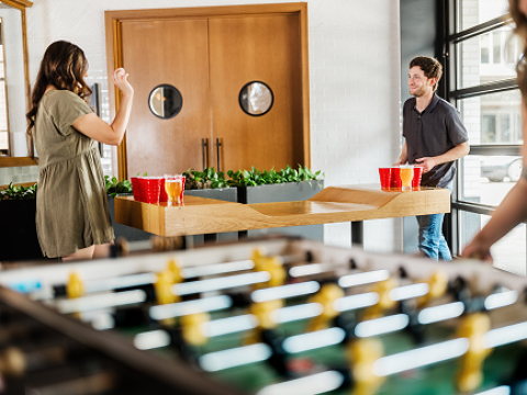 Foosball and Beer Pong tables