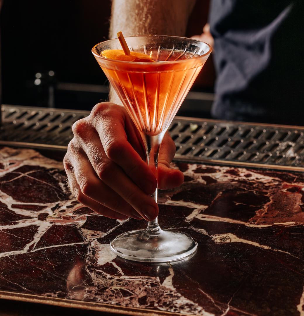 Evening Bar cocktail being served
