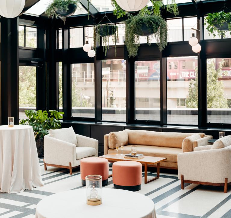Shinola Hotel's elegant Birdy Room