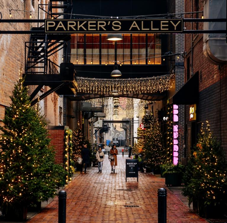 Shoppers explore Parker's Alley