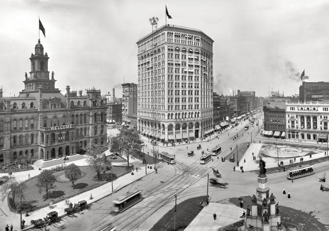 Downtown Detroit in 1900