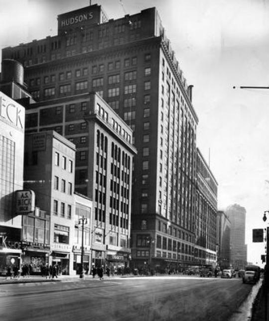 Historical photo of Hudson's on Woodward Ave.